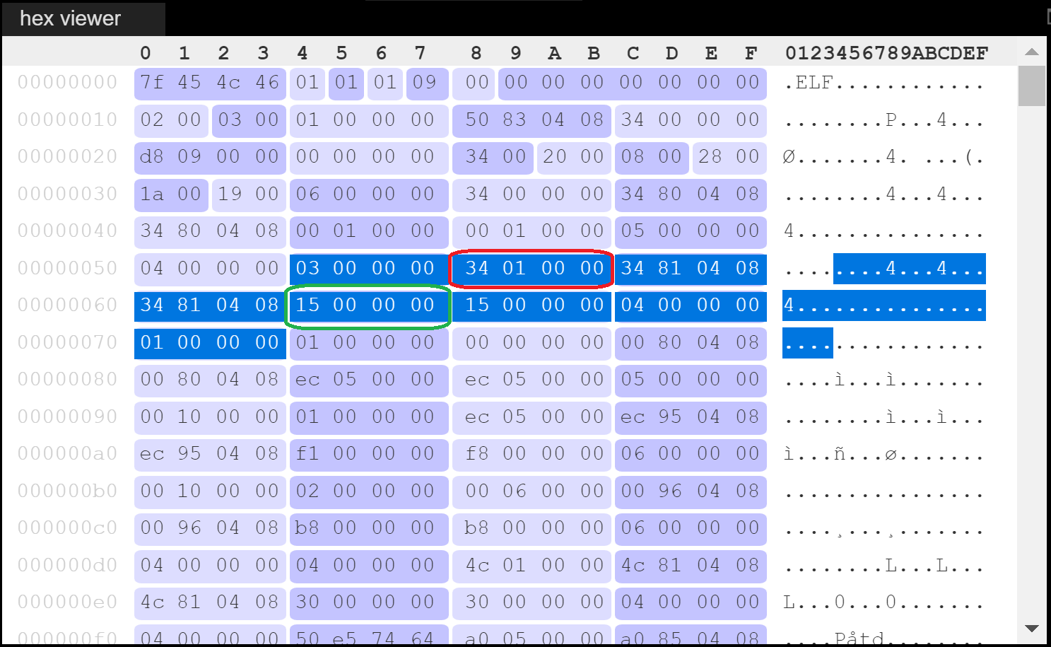 Hex viewer